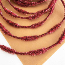 Petite 2-1/2" Bump Chenille for Beards and Arms in Metallic Rose Pink ~ 1 yd. (15 bumps)